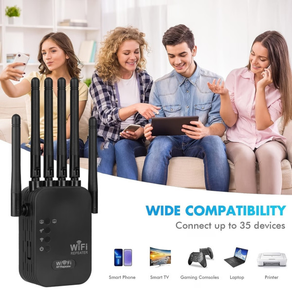 Усилитель интернета Wi-Fi репитер для дома квартиры расширитель сигнала