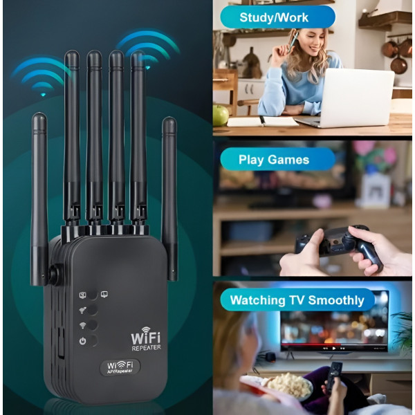 Усилитель интернета Wi-Fi репитер для дома квартиры расширитель сигнала