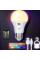 LED лампа E27 A65 аккумуляторная RGB с пультом и встроенным аккумулятором