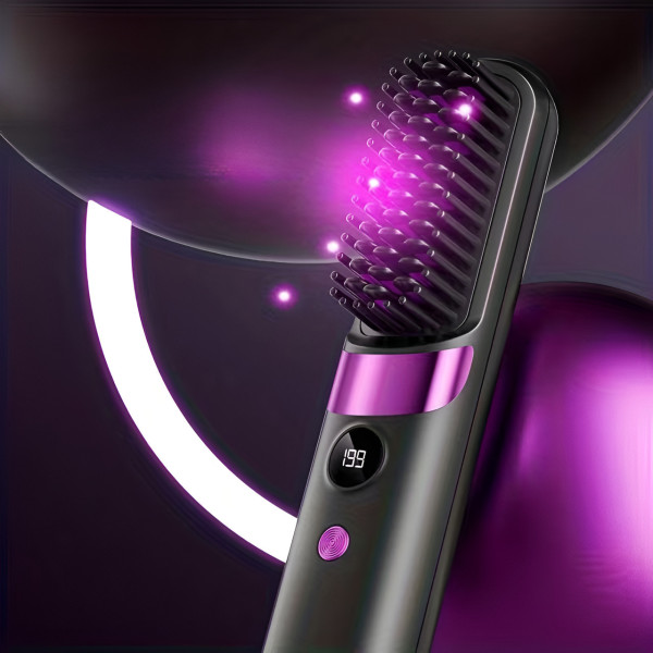Стайлер для волосся S9 USB випрямляч гребінець акумуляторний з LED-екраном