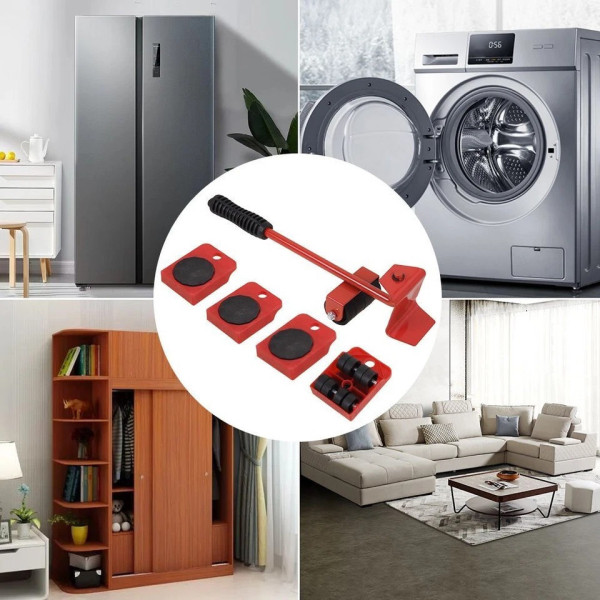 Ролики для мебели Moving Helpers набор 5 предметов для транспортировки до 150 кг