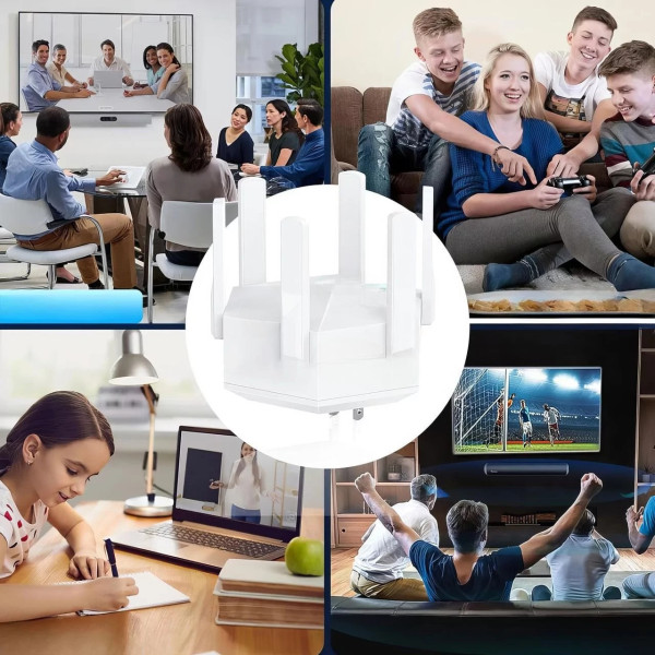 Wi-Fi підсилювач WR56T репітер із 6 антенами LAN порт до 300 Мбіт