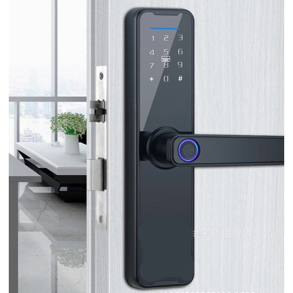 Дверной замок AND 5323 5575 умная ручка с биометрией и Bluetooth доступом