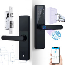 Дверний замок AND 5323 5575 розумна ручка з біометрією і Bluetooth доступом