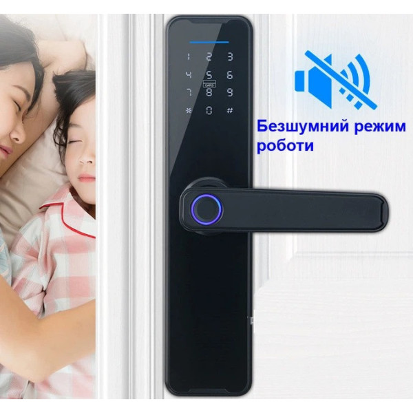 Дверной замок AND 5323 5575 умная ручка с биометрией и Bluetooth доступом