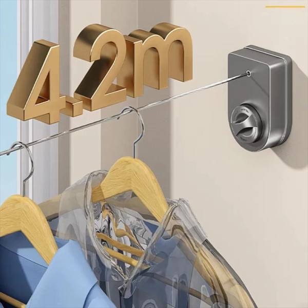 Тросовая сушилка для белья настенная складная система для одежды