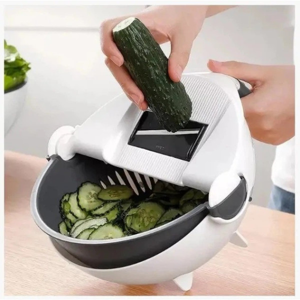 Кухонна овочерізка Basket Vegetable Cutter з контейнером, багатофункціональна тертка для нарізання овочів
