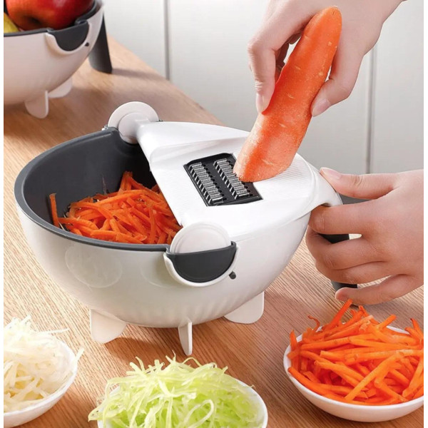 Кухонна овочерізка Basket Vegetable Cutter з контейнером, багатофункціональна тертка для нарізання овочів