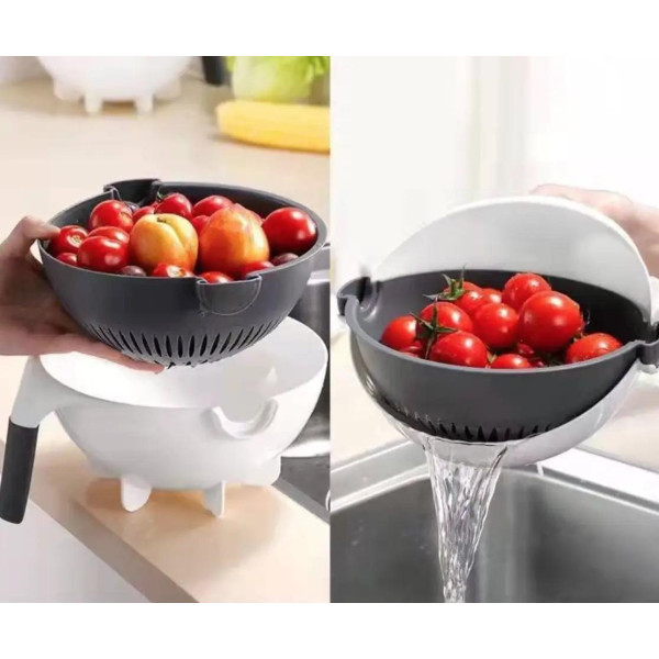 Кухонна овочерізка Basket Vegetable Cutter з контейнером, багатофункціональна тертка для нарізання овочів