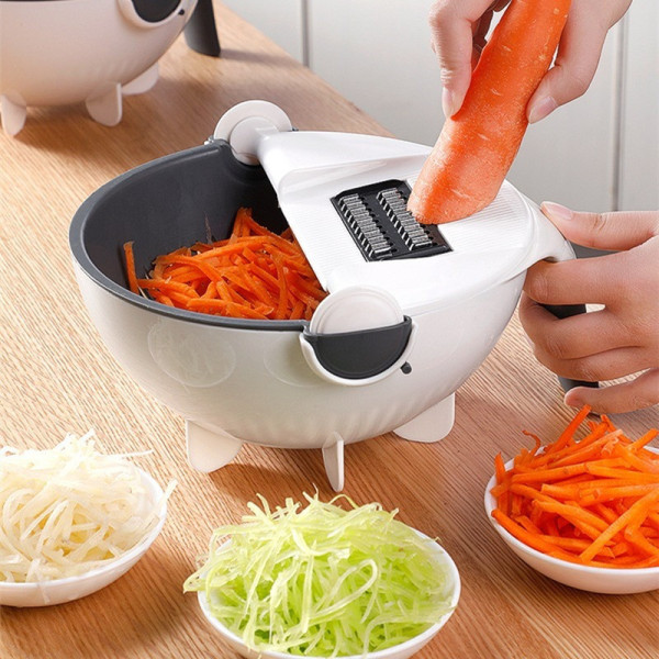 Кухонна овочерізка Basket Vegetable Cutter з контейнером, багатофункціональна тертка для нарізання овочів