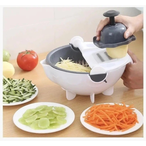Кухонна овочерізка Basket Vegetable Cutter з контейнером, багатофункціональна тертка для нарізання овочів