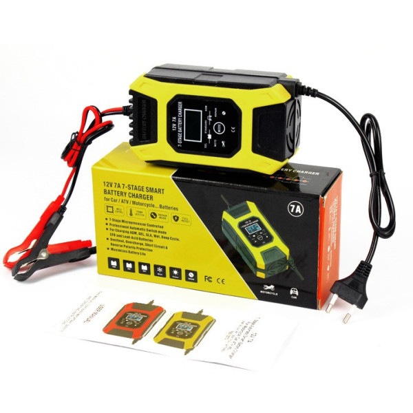Зарядний для акумулятора Pulse Battery Charger 7A автоматичний, пристрій для авто АКБ