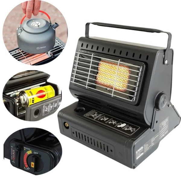 Газовая печь 2в1 1300W туристическая с функцией обогрева и приготовления пищи