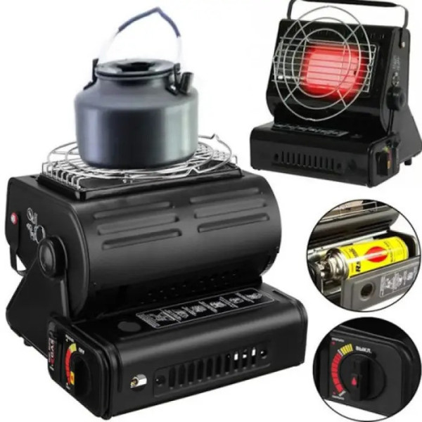 Газовая печь 2в1 1300W туристическая с функцией обогрева и приготовления пищи