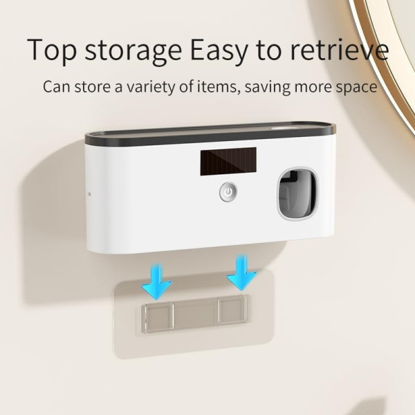 Держатель щеток Health RA-909 с дозатором пасты, настенный органайзер с УФ