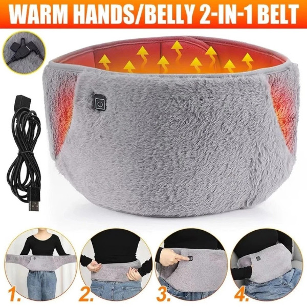 Пояс із підігрівом Warm Stormach USB, електрична грілка для талії 3 режими
