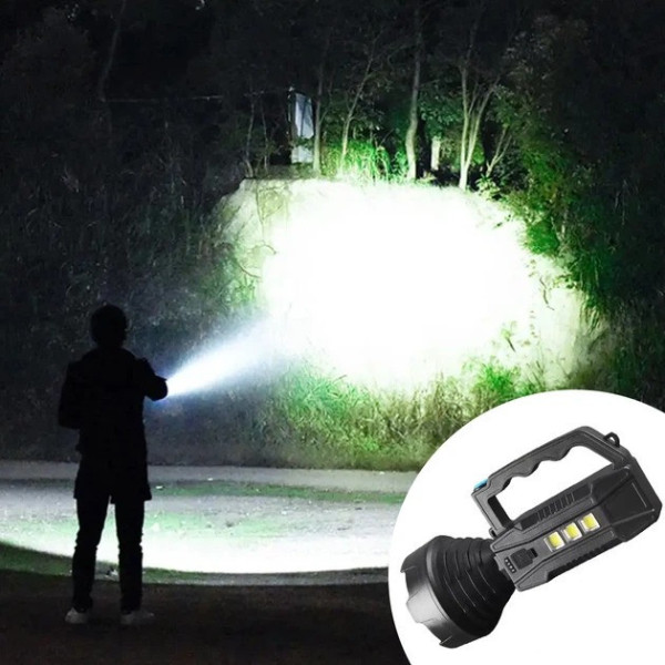 Кемпинговый фонарь CX-8809 аккумуляторный с солнечной панелью, LED прожектор USB