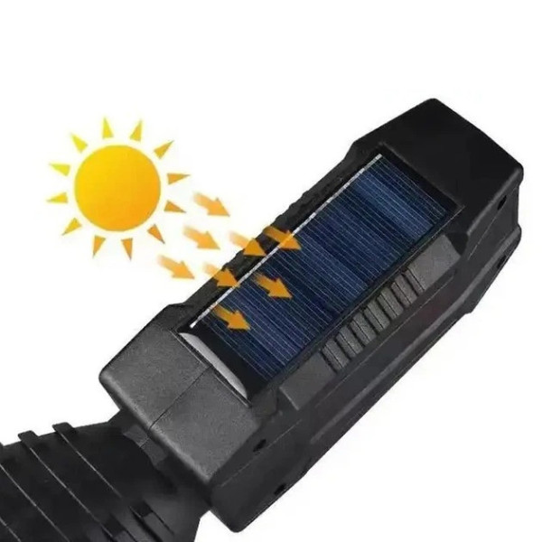 Кемпинговый фонарь CX-8809 аккумуляторный с солнечной панелью, LED прожектор USB