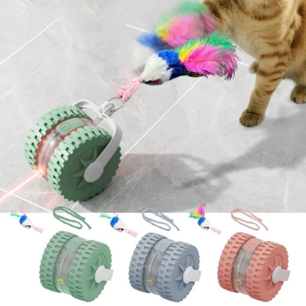Игрушка интерактивная для котов Interactive Pet Ball с лазером и USB, мяч с сенсорами движения
