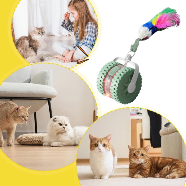 Игрушка интерактивная для котов Interactive Pet Ball с лазером и USB, мяч с сенсорами движения
