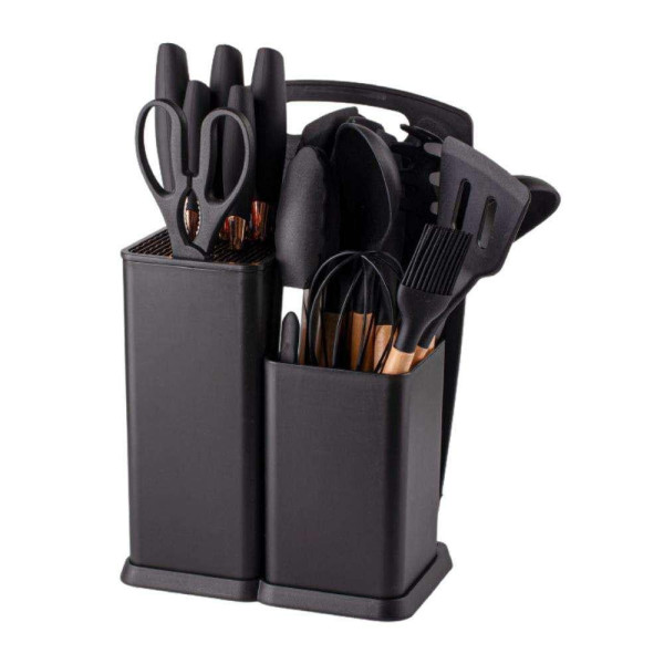 Принадлежности кухонные 19 предметов Kitchen Set силиконовый набор с подставкой