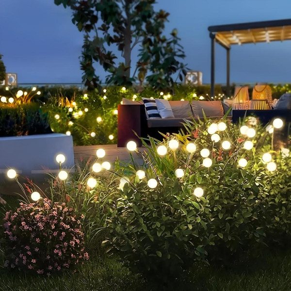Фонари светлячки 2 шт садовые LED на солнечной батарее