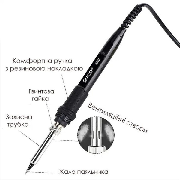 Паяльный набор 2в1 JCD 8898 750W термофен + паяльник, станция для пайки микросхем и электроники
