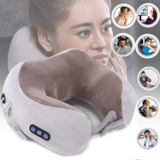 Масажер подушка для шиї U-shaped pillow, ортопедична подушка для шиї та плечей з ефектом пам'яті