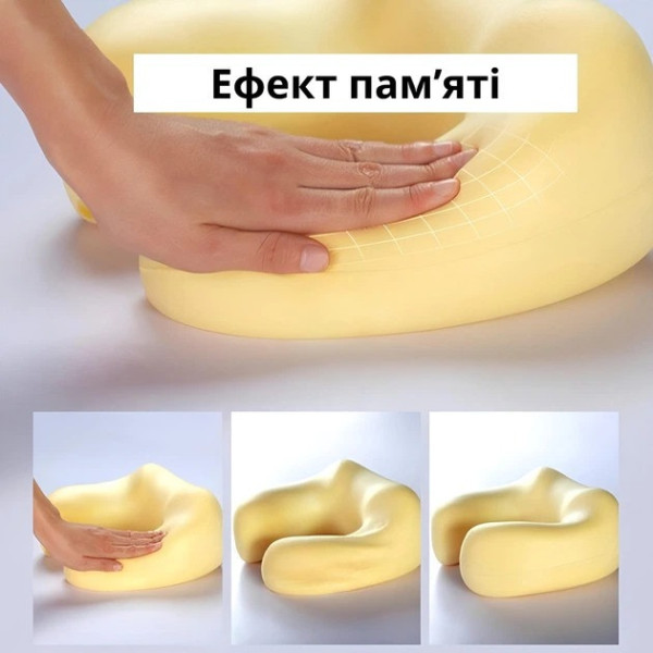 Массажер подушка для шеи U-shaped pillow, ортопедическая подушка для шеи и плеч с эффектом памяти
