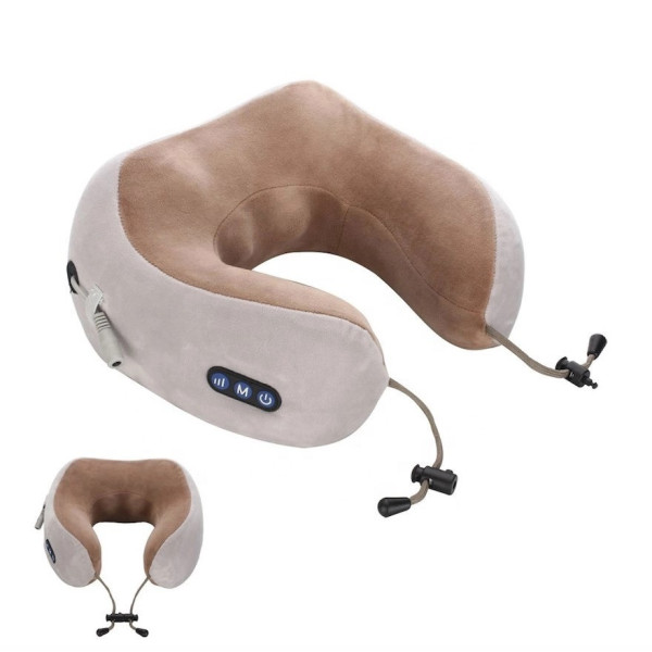 Массажер подушка для шеи U-shaped pillow, ортопедическая подушка для шеи и плеч с эффектом памяти