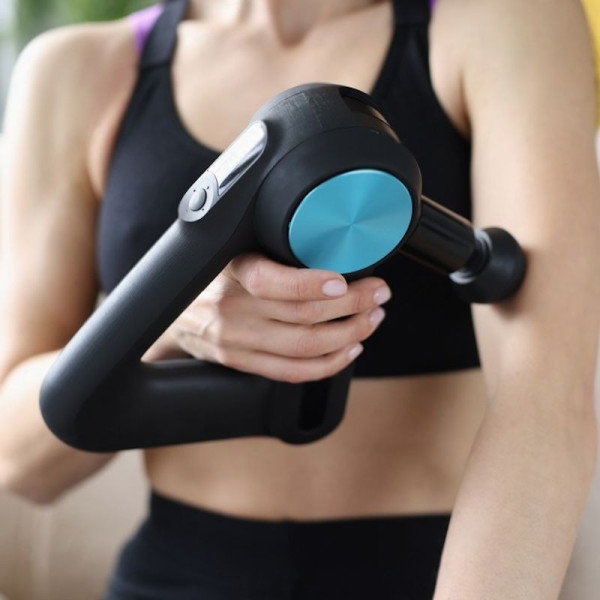 Масажний Massage Gun 12 в 1 для тіла, вібромасажер для м'язів шиї спини та плечей