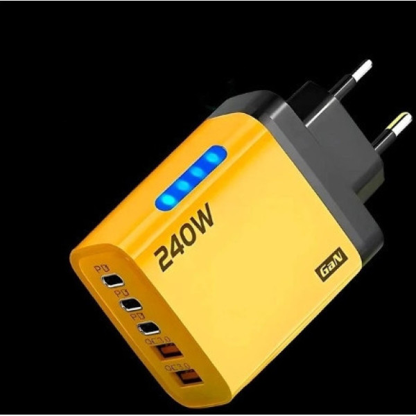 Блок питания 240W USB Type-C PD QC зарядка для нескольких устройств