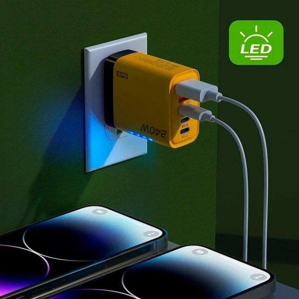 Блок питания 240W USB Type-C PD QC зарядка для нескольких устройств