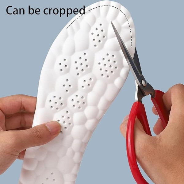 Стельки 4D Cloud женские 35–36 37–38 легкие EVA амортизирующие вставки обувь оранжевые