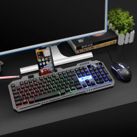 Ігрова клавіатура та миша T750 USB RGB дротовий комплект підсвітка мультимедійні клавіші чорний ПК