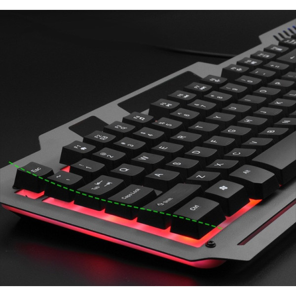Игровая клавиатура и мышь T750 USB RGB проводной комплект подсветка мультимедийные клавиши черный ПК