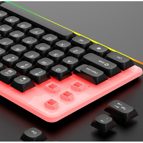 Игровой комплект GTX350 USB RGB клавиатура мышь для ПК ноутбука черный