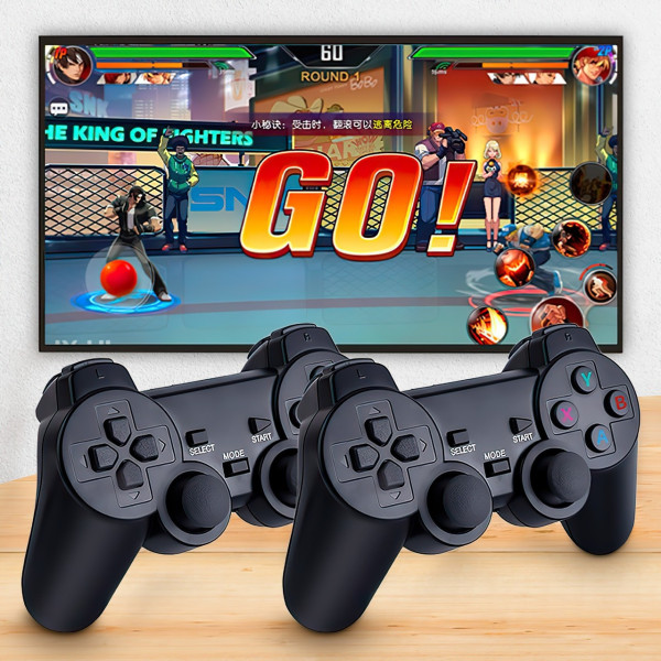 Игровая консоль X2 64GB ретро 30000 игр 4K HDMI два джойстика беспроводные для ТВ и домашнего гейминга и развлечений