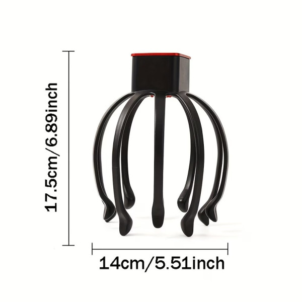 Массажер Осьминог для головы вибрационный аккумуляторный 3 режима USB Type-C для кожи головы релаксации и восстановления