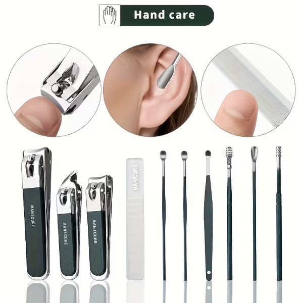 Набор для маникюра AND 5630 10 в 1 Nail Clipper Set футляр для ухода за ногтями дома и в дороге