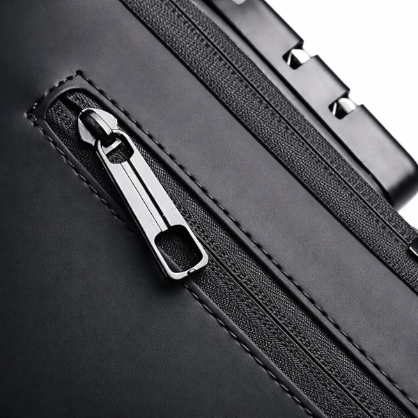 Сумка слинг нагрудная через плечо водоотталкивающая USB порт кодовый замок TSA XL-1515 для повседневного использования