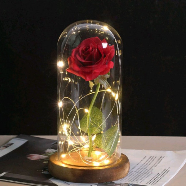 Светильник декоративный роза LED в колбе ночник подарок для спальни AND 5456