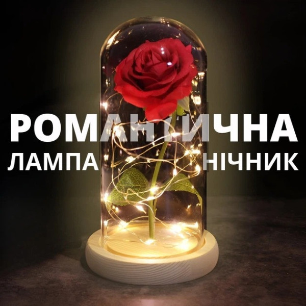 Светильник декоративный роза LED в колбе ночник подарок для спальни AND 5456