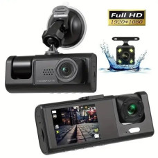 DVR-реєстратор AND Z37 автомобільний із трьома камерами Full HD 1080P переднє заднє та салонне знімання для авто