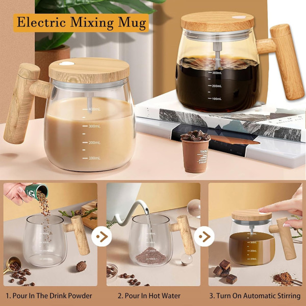 Автоматическая чашка мешалка Coffee Stirring Cup AND896 кружка с миксером крышкой 400 мл для напитков