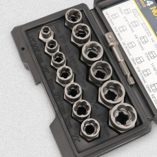 Набір для вилучення болтів Nut Extractor ES-14 14 предметів для гайок і болтів у кейсі