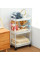 Пластиковая этажерка Kitchen Storage Rack на колесах 3 яруса для хранения в кухне ванной и офисе 41×25×72 см