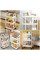 Пластиковая этажерка Kitchen Storage Rack на колесах 3 яруса для хранения в кухне ванной и офисе 41×25×72 см