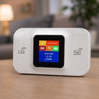 Портативный модем 4G/5G Wi-Fi с экраном аккумулятором 3000 мАч SIM-карта подключение до 10 устройств