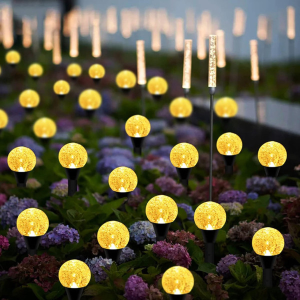 Светодиодная гирлянда на солнечной батарее 11,73 м 100 LED теплый белый свет для сада и двора
